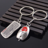 Keyboard And Mouse Valentine Keyrings Set