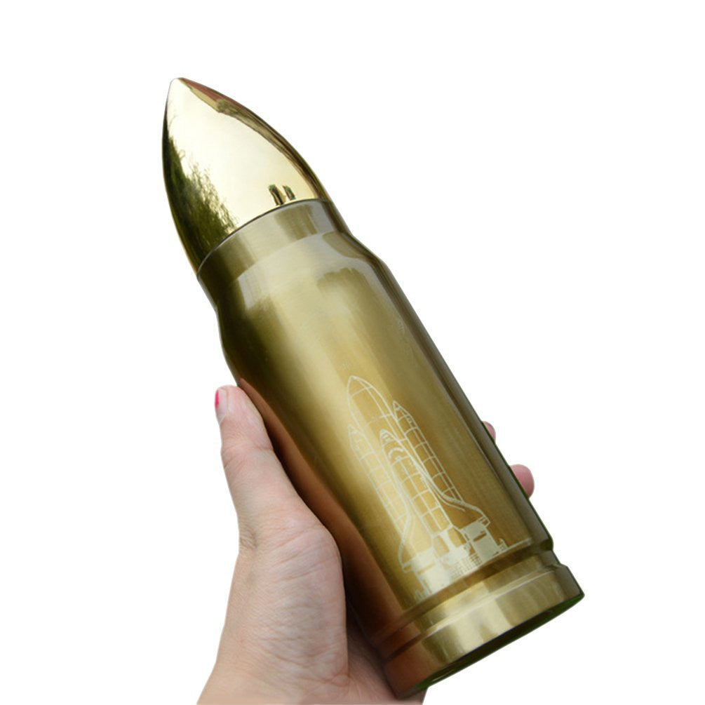 Stainless Steel Bullet Shape Thermos Water Bottle - FREE SHIPPING