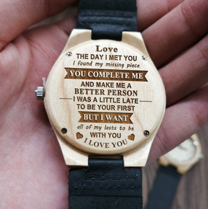 To My Boyfriend You Complete Me Custom Engraved Watch