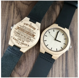 To My Husband I Love You Laser Engraved Wooden Watch