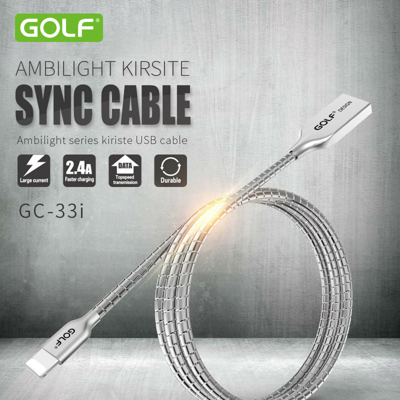 Silver Zinc Alloy USB iPhone Fast Charger Cable - FREE SHIPPING